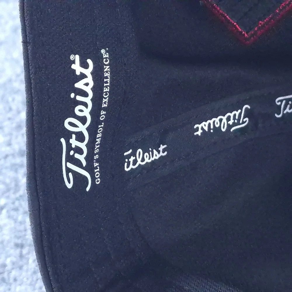 Titleist Tour Performance Golf Hat Black Adjustable FJ Pro V1 Logue Embroidery
